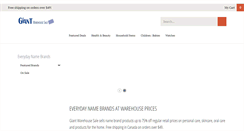 Desktop Screenshot of giantwarehousesale.com
